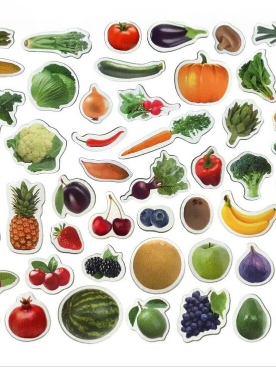 Other - Fruit & Vegetable Magnet Set Of 50